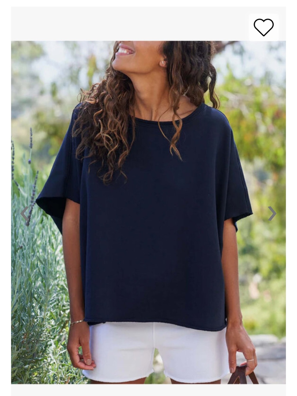 Frank & Eileen Black Boxy Short Sleeve Sweatshirt